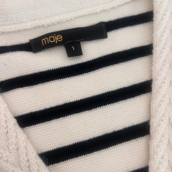 Maje Sleeveless striped cardigan - size FR 01 - Picture 3 of 4